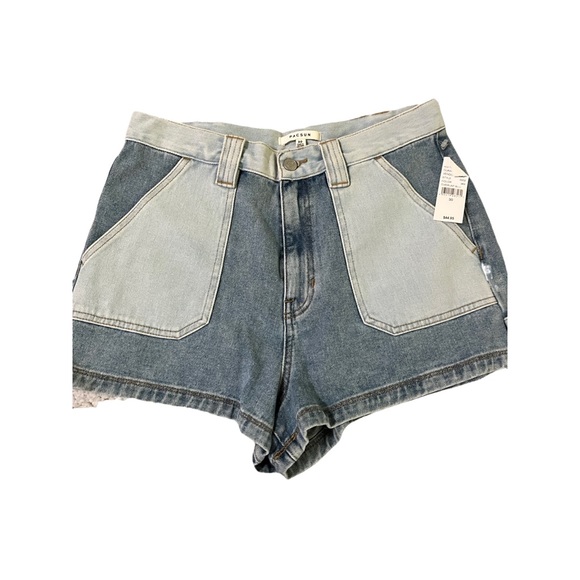 NWT PacSun color block Jean shorts - Picture 2 of 7